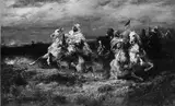 Adolf Schreyer, Battle Scene: Arabs Making a Detour