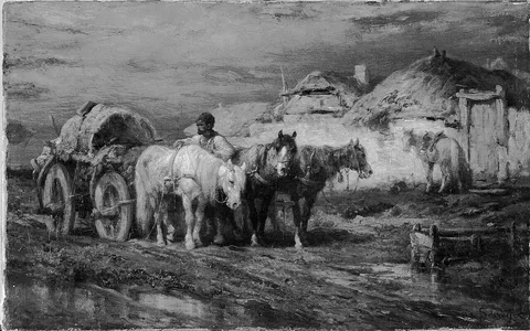 Adolf Schreyer, Peasants and Horses