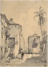 Eduard Hildebrandt, Oriental Street Scene
