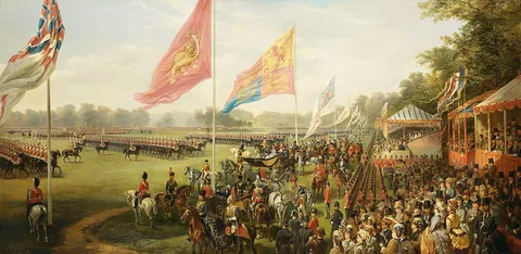 Nicholas Chevalier, The Review in Windsor Great Park in Honour of the Shah of Persia, 24 June 1873