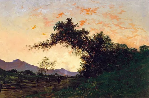 Jules Tavernier, Marin Sunset in Back of Petaluma