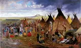 Jules Tavernier, Sioux Encampment