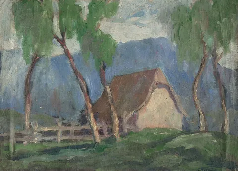Zoltán Palugyay, Landscape with Birches