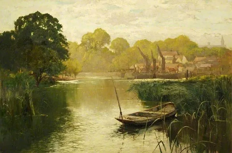 Henry Charles Fox, The Afternoon Sun, Twickenham, from the Ferry