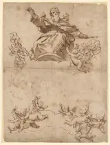 Luca Giordano, The Almighty with Angels