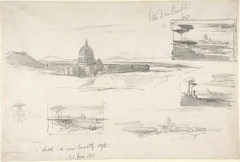 Edward Lear, View of St. Peter's, Rome