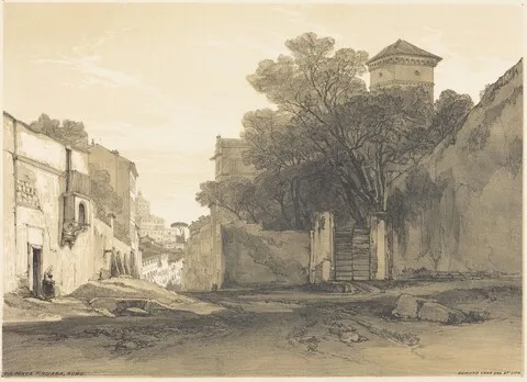 Edward Lear, Via Porta Pinciana, Rome