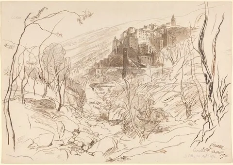 Edward Lear, View of Ceriana