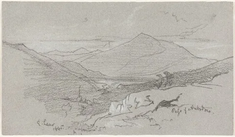 Edward Lear, Mountainous View from Antrodoco