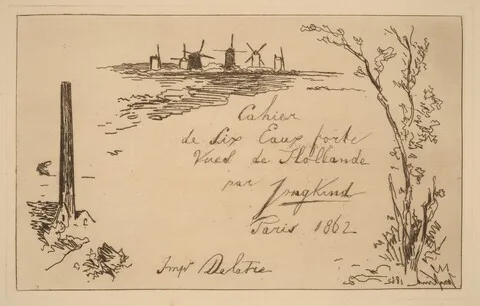 Johan Jongkind, Title Page (Titre du cahier de six eaux-fortes)