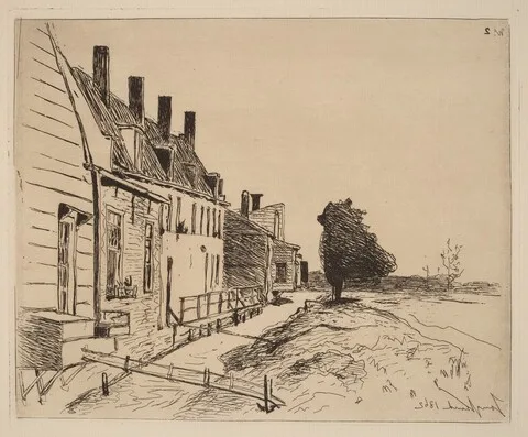 Johan Jongkind, The Houses on the Canal Bank (Les Maisons au bord du canal)