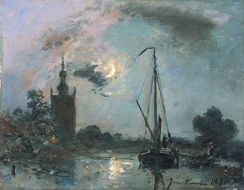 Johan Jongkind, Overschie bij maneschijn