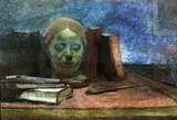 Władysław Ślewiński, Mask and books.