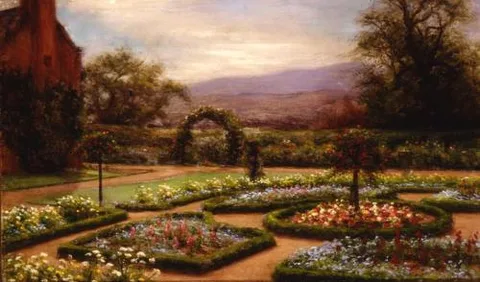 Joseph Farquharson, The Garden at Finzean