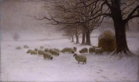 Joseph Farquharson, Sheep in a Snowstorm