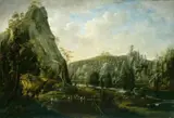 Johann Alexander Thiele, View of the so-called 'Plauensche Grund', a popular place for daytrips near Dresden