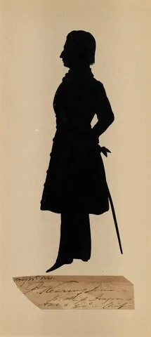 Auguste Edouart, Silhouette of Lieutenant Philip Kearney, Jr.