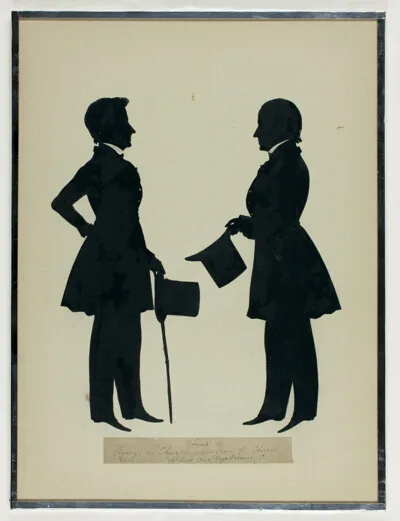 Auguste Edouart, Henry L. and Myron H. Church