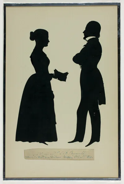 Auguste Edouart, Mr. & Mrs. E. F. Bunnell