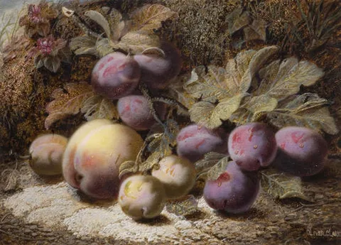 Oliver Clare, Still Life With Peach And Plums