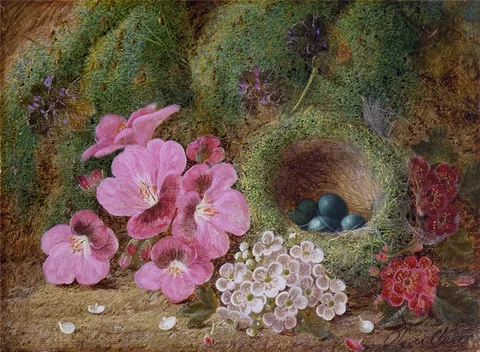 Oliver Clare, Bird's Nest with Flowers