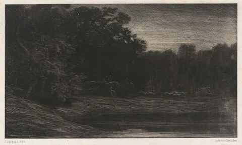 Charles Jacque, Deer Hunt (La chasse au cerf)
