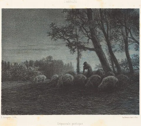 Charles Jacque, Crépuscule poetique (Poetical Twilight)