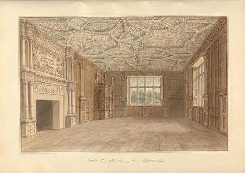 George Stubbs, Interior view of the Drawing Room, Stockton House