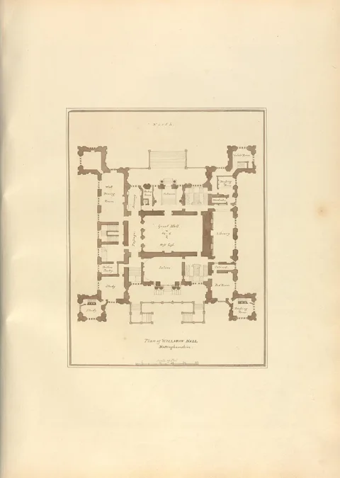 George Stubbs, Plan of Wollaton Hall, Notthinghamshire