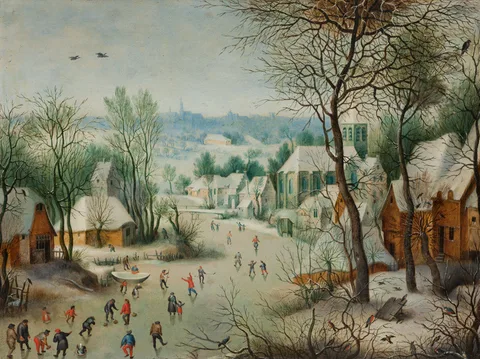 Jan Brueghel the Elder, Winter Landscape with Bird Trap