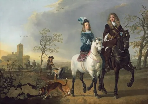 Aelbert Cuyp, Lady and Gentleman on Horseback