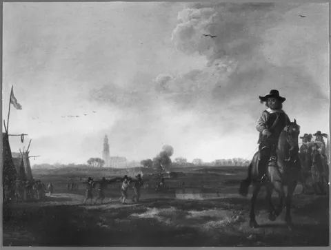 Aelbert Cuyp, Landscape with Frederick Henry at the 1637 Siege of Breda