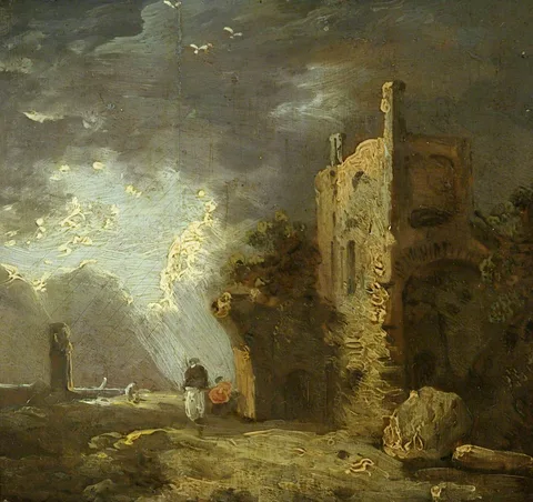 Richard Wilson, Ruined Tower with Figure