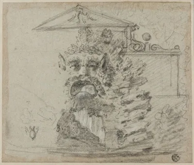 Richard Wilson, 'Il Mascherone,' a Rocaille Fountain on the Grounds of the Villa Borghese