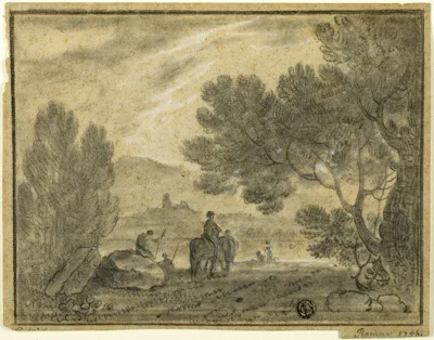 Richard Wilson, Roman Campagna with Figures