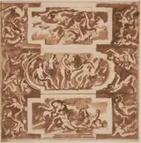 Nicolas Poussin, Modello for a Ceiling: Diana and the Dead Endymion, the Judgment of Paris, and the Death of Adonis