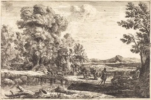 Claude Lorrain, Rebecca and Eliezer (Le pont de bois)