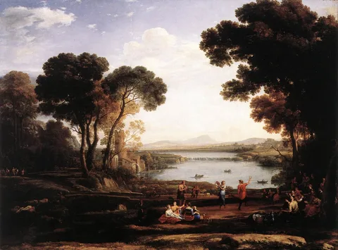 Claude Lorrain, Landscape with Dancing Figures (The Mill)