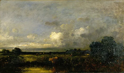 Jules Dupré, Landscape with Cow