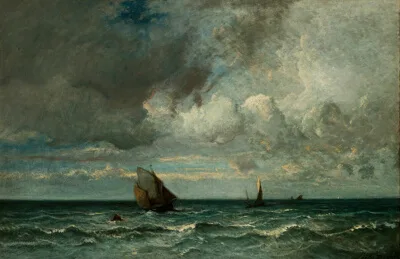 Jules Dupré, Barks Fleeing Before the Storm