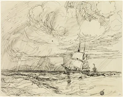 Jules Dupré, Ships at Sea During Storm