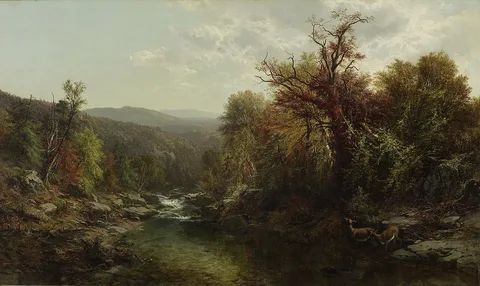 James McDougal Hart, A Stream in the Adirondacks