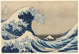 Katsushika Hokusai, Under the Wave off Kanagawa (Kanagawa oki nami ura), also known as The Great Wave, from the series "Thirty-Six Views of Mount Fuji (Fugaku sanjūrokkei)"