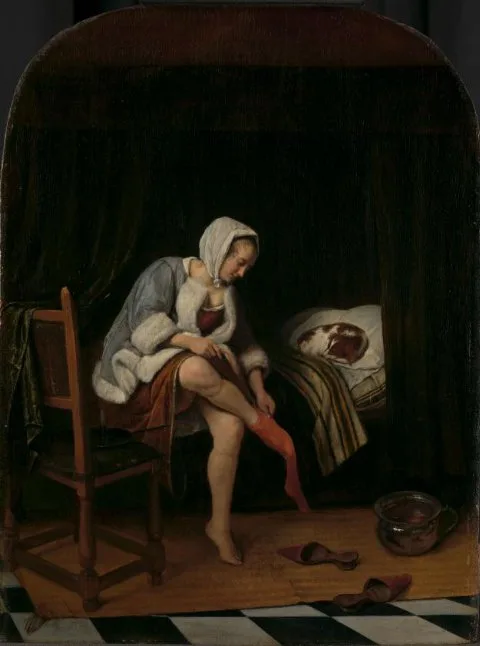 Jan Steen, Woman at her Toilet