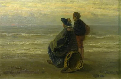 Jozef Israëls, Mother and Child on a Seashore