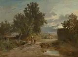 Constant Troyon, Landscape with Figures