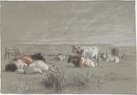 Constant Troyon, Cows in a Landscape