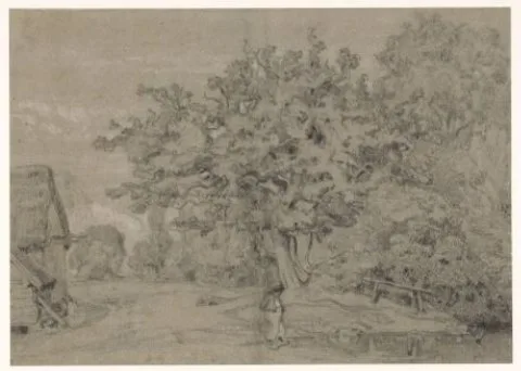 Constant Troyon, Oude boom bij een boerderij