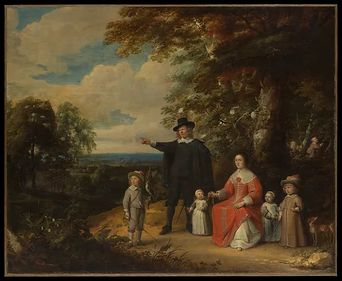 Jacques d'Arthois, Family Group in a Landscape