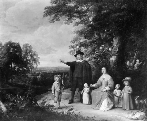 Jacques d'Arthois, Family Group in a Landscape